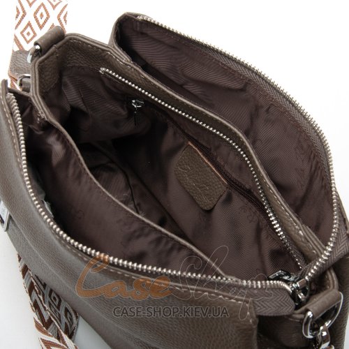 Сумка кожаная 6001 dark haki