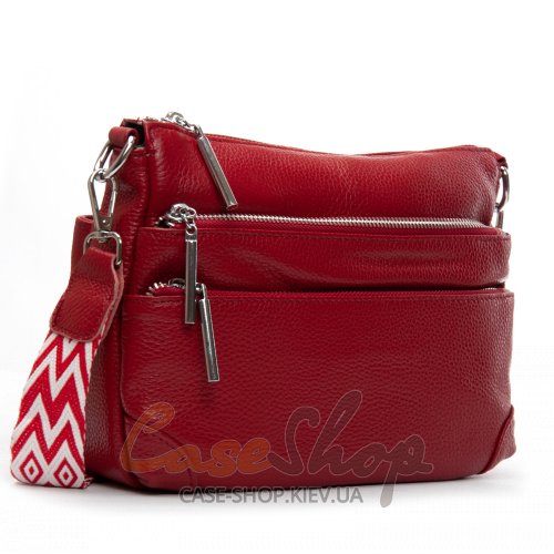 Сумка кожаная 8269 wine red