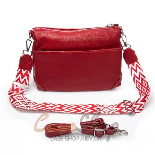 Сумка кожаная 8269 wine red