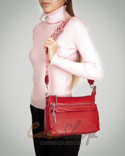 Сумка кожаная 8269 wine red