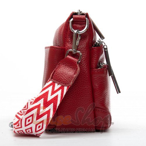 Сумка кожаная 8269 wine red