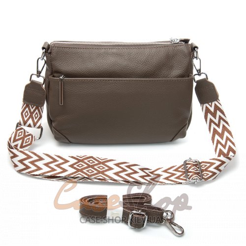 Сумка шкіряна 8269  dark haki