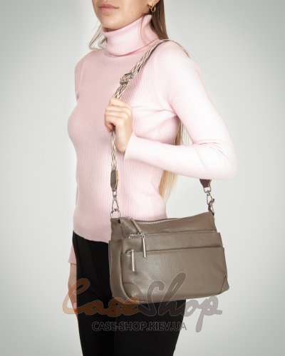 Сумка шкіряна 8269  dark haki