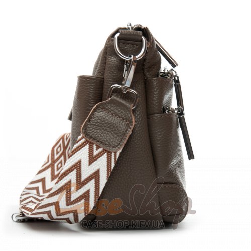 Сумка шкіряна 8269  dark haki