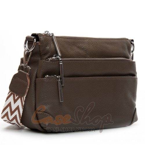 Сумка шкіряна 8269  dark haki