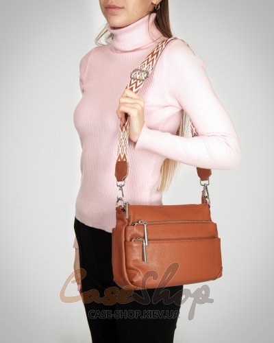 Сумка шкіряна 8269 camel