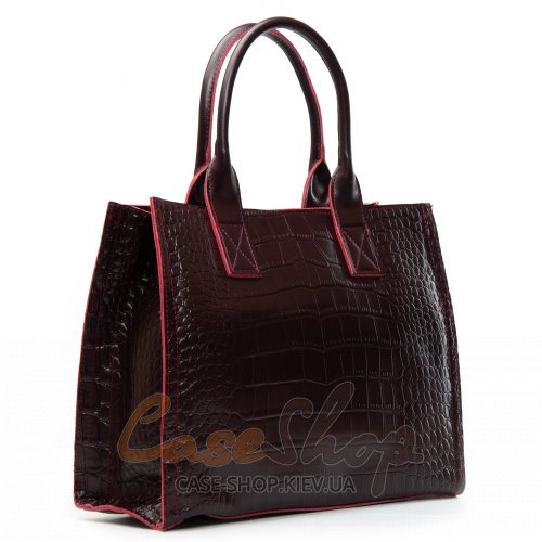 Сумка шкіряна 8804 bordo