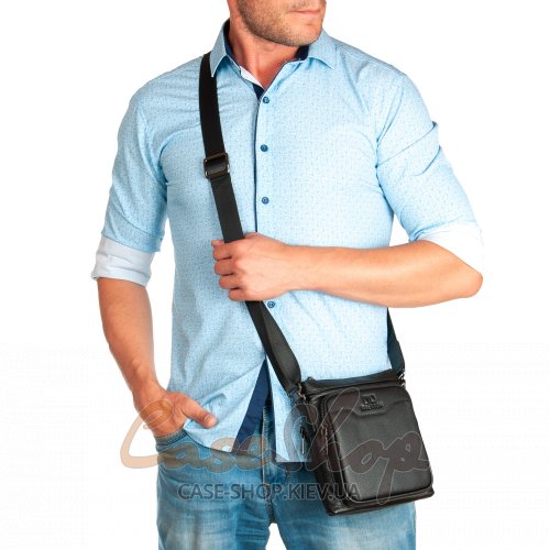 Сумка чоловіча кожана BRETTON 4014-5 black