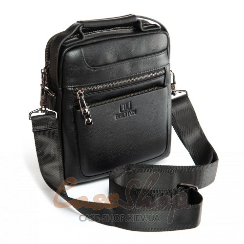 Сумка чоловіча кожана BRETTON 2038-4-L black