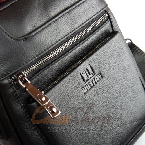 Сумка чоловіча кожана BRETTON 2038-4-L black