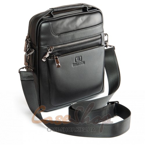 Сумка чоловіча кожана BRETTON 2038-3 black