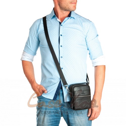 Сумка мужская кожаная BRETTON 407-169 black