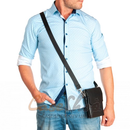 Сумка чоловіча кожана BRETTON 1278-3 black