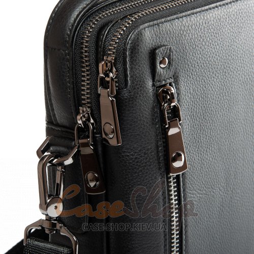 Сумка чоловіча кожана BRETTON 407-88 black
