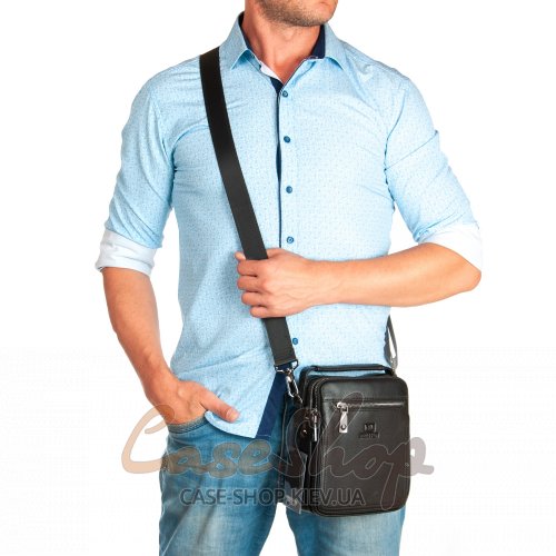 Сумка чоловіча кожана BRETTON 407-120 black