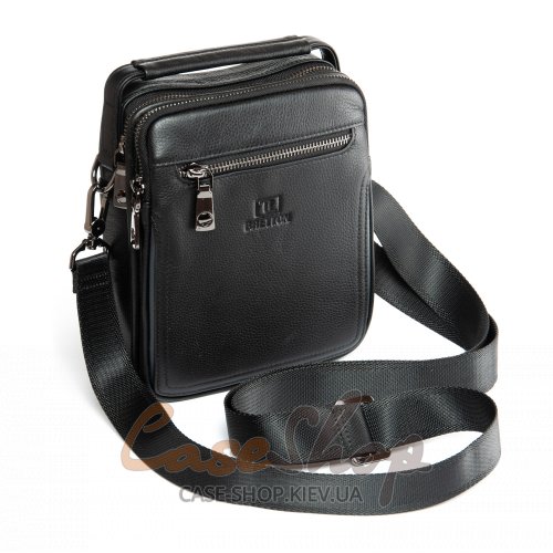 Сумка чоловіча кожана BRETTON 407-120 black