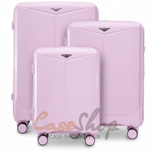 Комплект чемоданов CKT01 white pink WINGS (Польша)