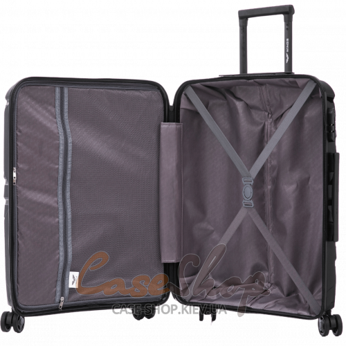 Чемодан большой 4 колеса PHX01/L 2.0 black WINGS (Польша)