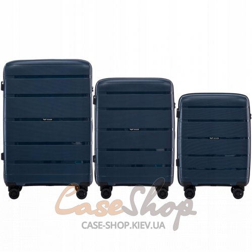 Валіза мала 4 колеса HWF01/S 2.0 blue WINGS (Польща)