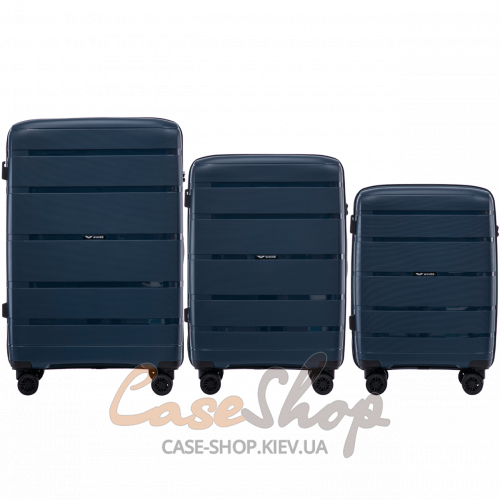 Валіза середня 4 колеса HWF01/M 2.0 blue WINGS (Польща)