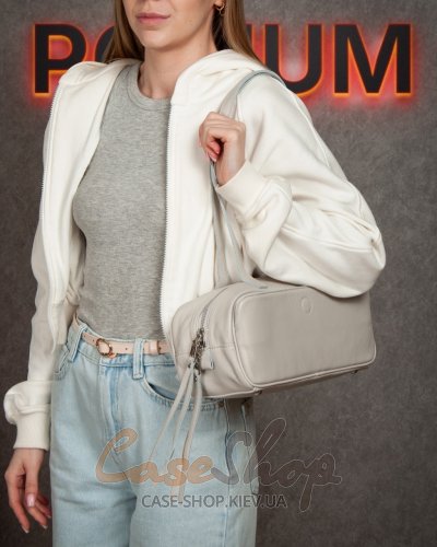 Сумка кожаная 2081 grey