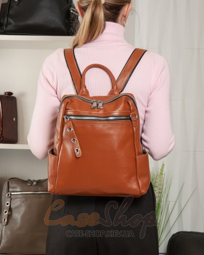 Сумка-рюкзак кожаная 8781 camel