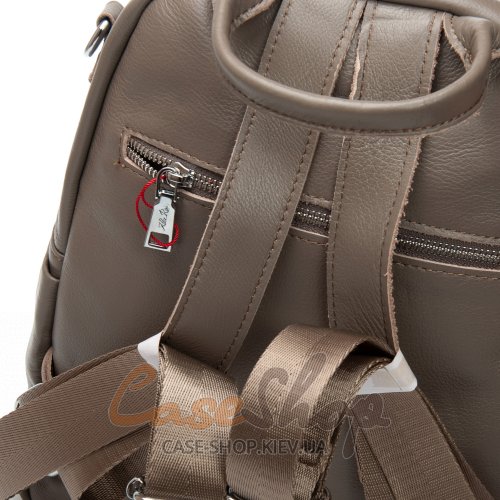 Сумка-рюкзак кожаная 8907 grey croco