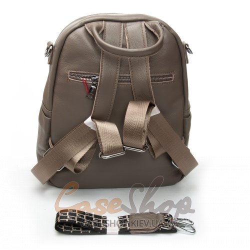 Сумка-рюкзак кожаная 8907 grey croco