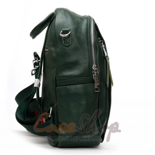 Сумка-рюкзак шкіряна 8907 green croco