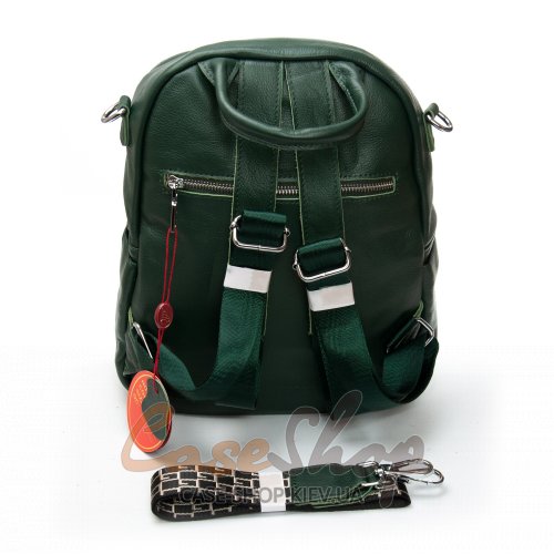 Сумка-рюкзак шкіряна 8907 green croco