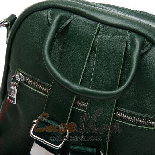 Сумка-рюкзак шкіряна 8907 green croco