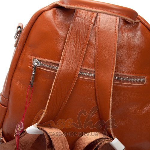 Сумка-рюкзак шкіряна 8907 camel croco