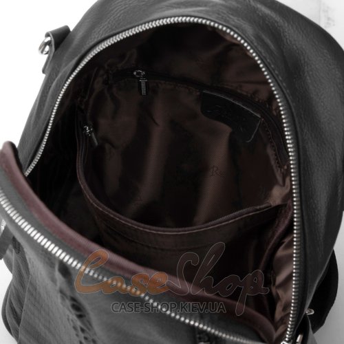 Сумка-рюкзак кожаная 8907 black croco