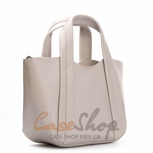 Сумка кожаная 97718-9 grey white