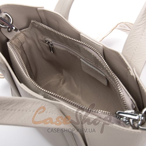 Сумка кожаная 97718-9 grey white