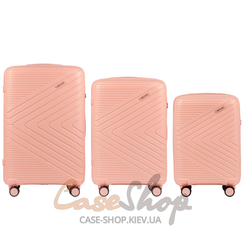 Чемодан средний 4 колеса 181-05/M coral WINGS (Польша)