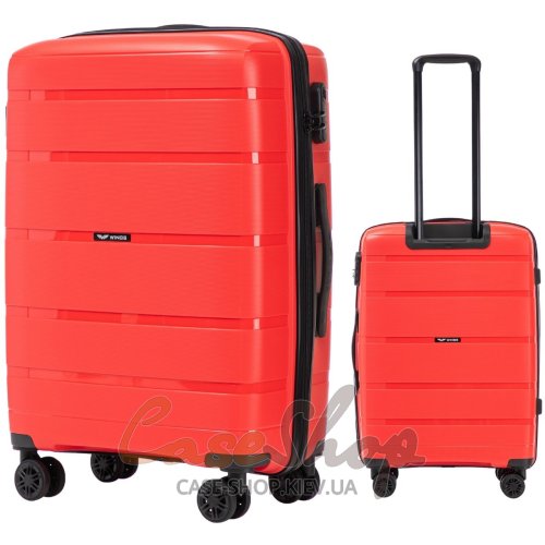 Валіза середня 4 колеса HWF01/M 2.0 red WINGS (Польща)