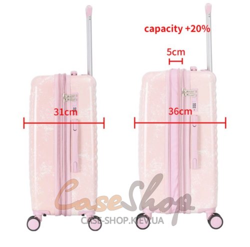 Чемодан средний 4 колеса Madisson 65203/M pink Snowball (Франция)

